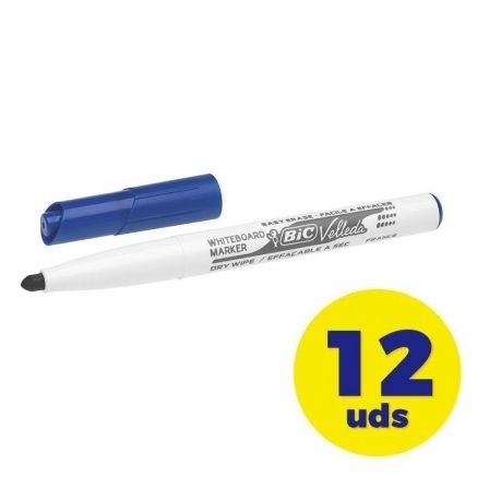 Bic Velleda Rotulador para Pizarra Azul Punta Redonda 1,4 mm
